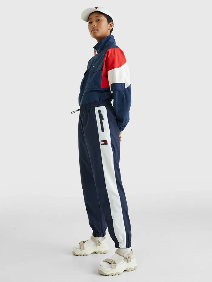 Tommy Hilfiger ColourBlocked Archive Wind Trousers Twilight NavyMulti Womens Trousers