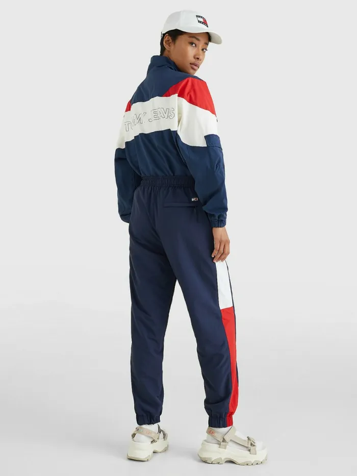Tommy Hilfiger ColourBlocked Archive Wind Trousers Twilight NavyMulti Womens Trousers