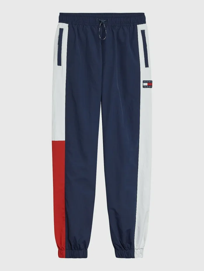 Tommy Hilfiger ColourBlocked Archive Wind Trousers Twilight NavyMulti Womens Trousers