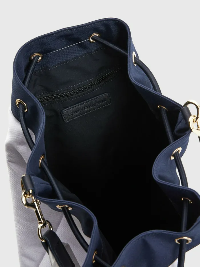 Tommy Hilfiger ColourBlocked Bucket Bag White Womens Bags Sale