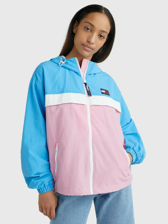 Tommy Hilfiger ColourBlocked Chicago Windbreaker Fresh PinkMulti Womens Coats and Jackets Sale Tommy Hilfiger ColourBlocked Chicago Windbreaker Fresh PinkMulti Womens Coats and Jackets Sale