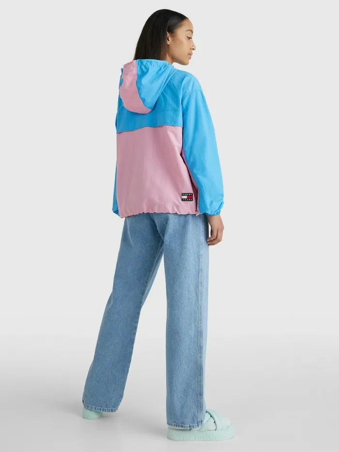 Tommy Hilfiger ColourBlocked Chicago Windbreaker Fresh PinkMulti Womens Coats and Jackets Sale