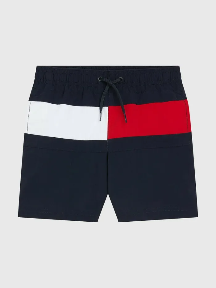 Tommy Hilfiger ColourBlocked Mid Length Swim Shorts Desert Sky Boys Swimwear Gift Ideas Tommy Hilfiger ColourBlocked Mid Length Swim Shorts Desert Sky Boys Swimwear Gift Ideas