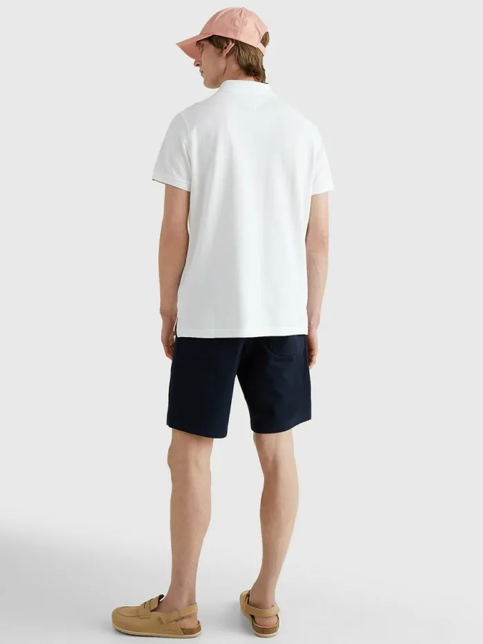Tommy Hilfiger ColourBlocked Polo White Mens Polo Shirts Casaul
