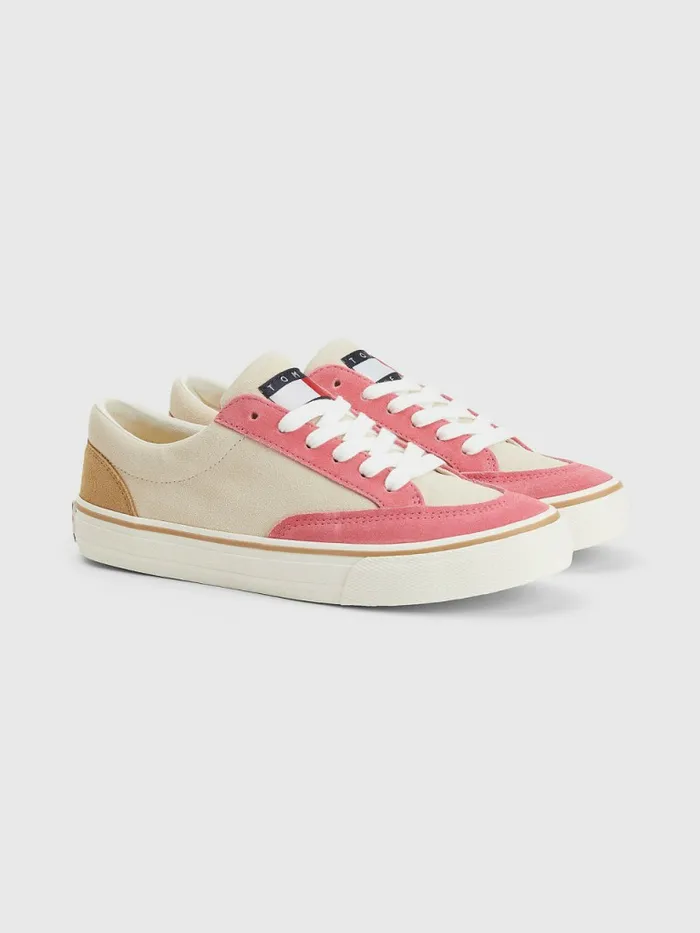 Tommy Hilfiger ColourBlocked Suede Low Top Trainers Savannah Sand Womens Trainers Fashion Tommy Hilfiger ColourBlocked Suede Low Top Trainers Savannah Sand Womens Trainers Fashion