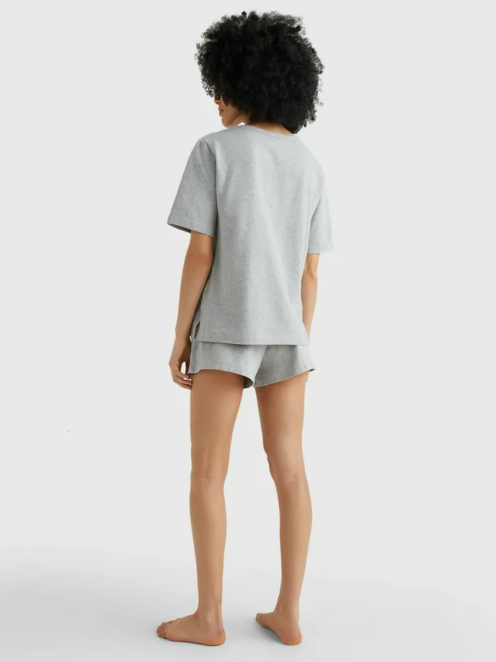Tommy Hilfiger ColourBlocked TShirt Grey Heather Womens Essentials