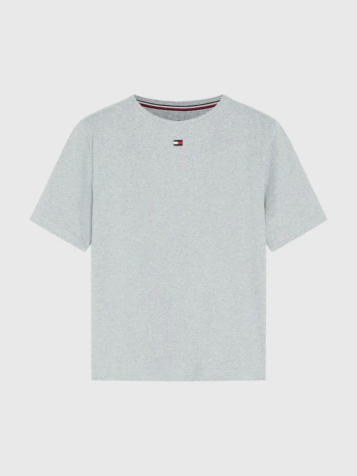 Tommy Hilfiger ColourBlocked TShirt Grey Heather Womens Essentials