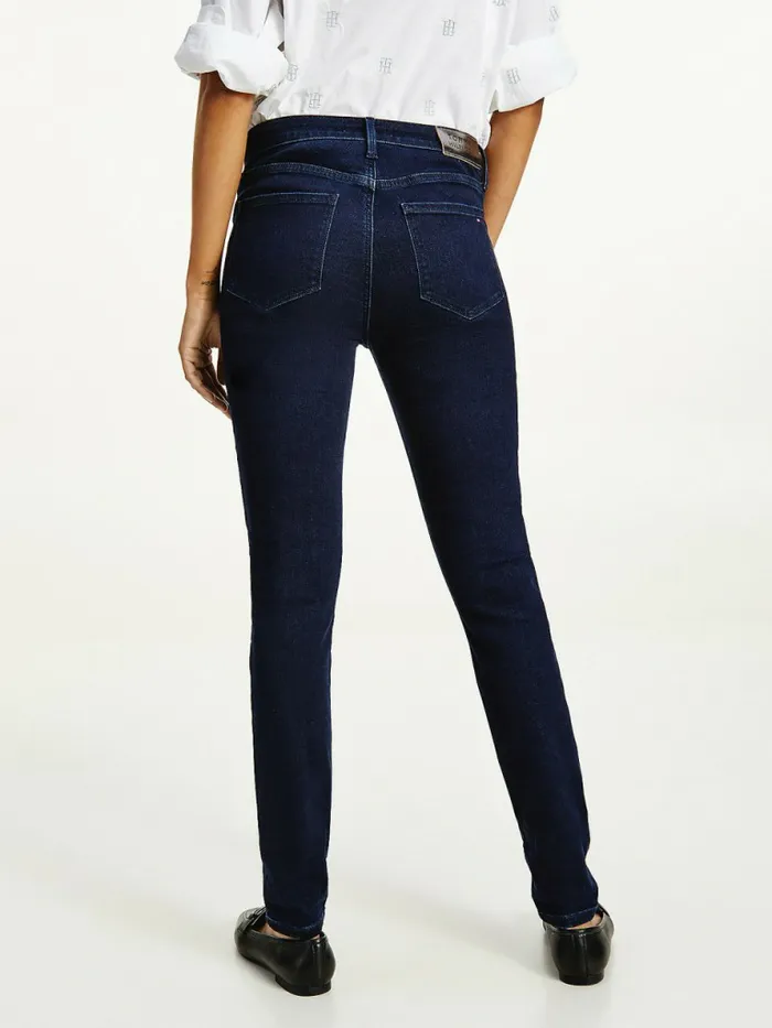 Tommy Hilfiger Como Mid Rise Skinny Monogram Jeans Gin Womens Jeans Near Me