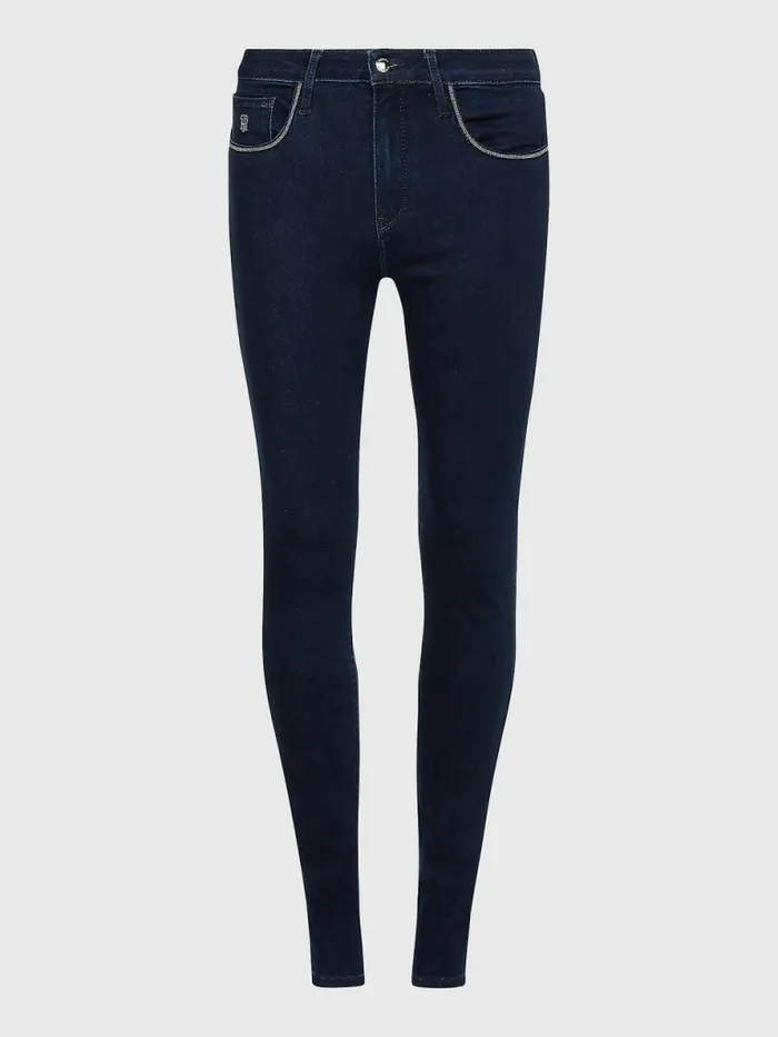 Tommy Hilfiger Como Mid Rise Skinny Monogram Jeans Gin Womens Jeans Near Me