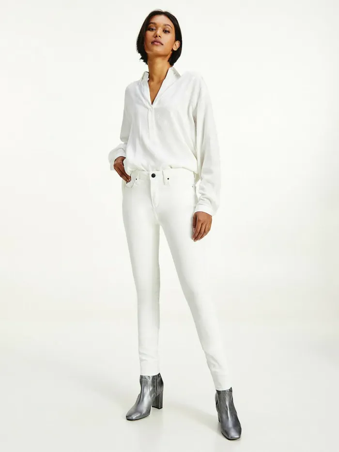 Tommy Hilfiger Como Mid Rise Skinny White Th Soft Jeans Coated White Womens Jeans Casaul Tommy Hilfiger Como Mid Rise Skinny White Th Soft Jeans Coated White Womens Jeans Casaul