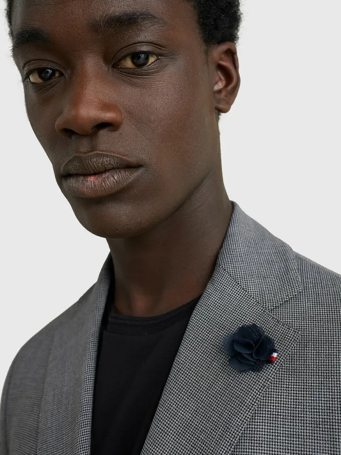 Tommy Hilfiger Constructed Check Blazer Grey Mens Blazers