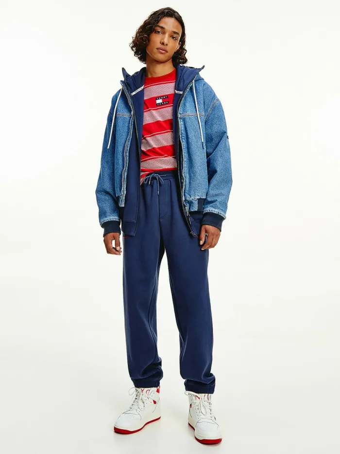 Tommy Hilfiger Contrast Stitch Pocket Joggers Twilight Navy Mens Trousers