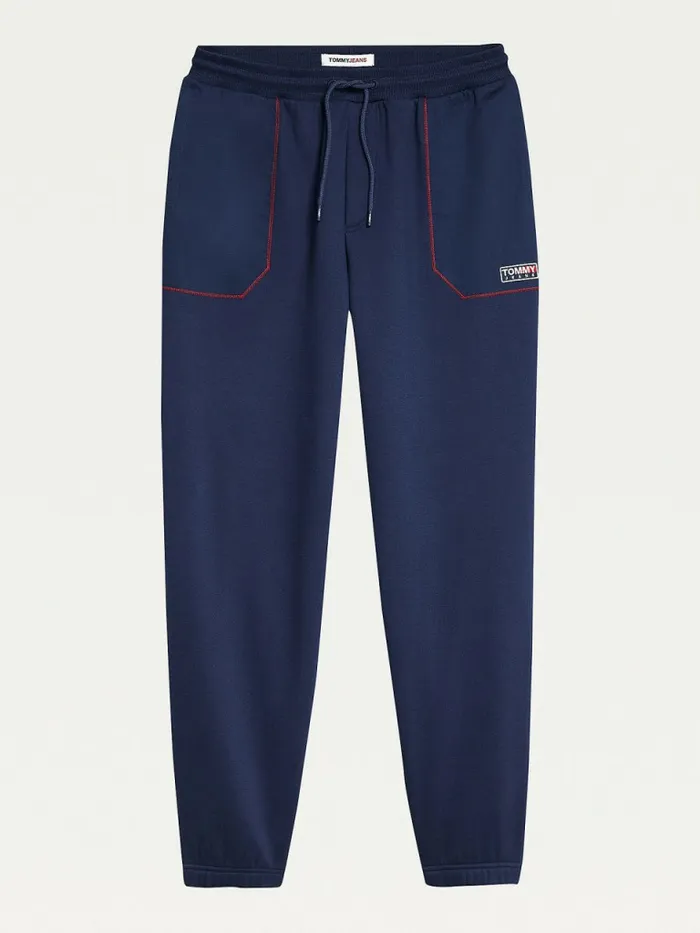 Tommy Hilfiger Contrast Stitch Pocket Joggers Twilight Navy Mens Trousers