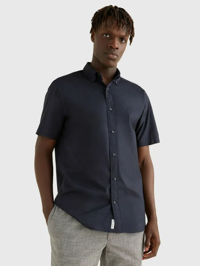 Tommy Hilfiger Contrast Topstitch Regular Fit Shirt Desert Sky Mens Shirts For Sale Tommy Hilfiger Contrast Topstitch Regular Fit Shirt Desert Sky Mens Shirts For Sale
