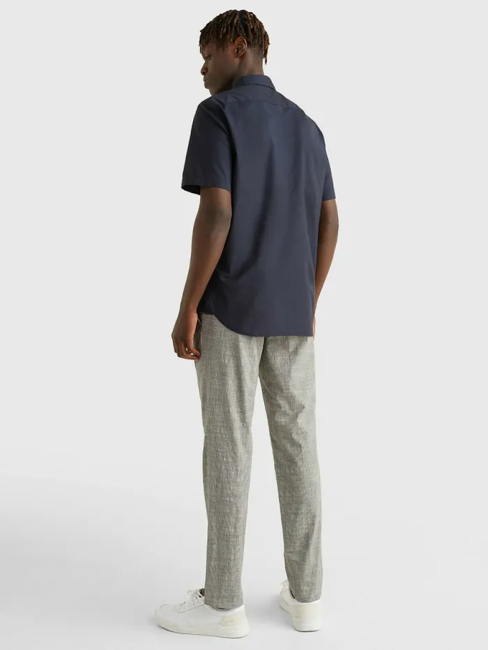 Tommy Hilfiger Contrast Topstitch Regular Fit Shirt Desert Sky Mens Shirts For Sale