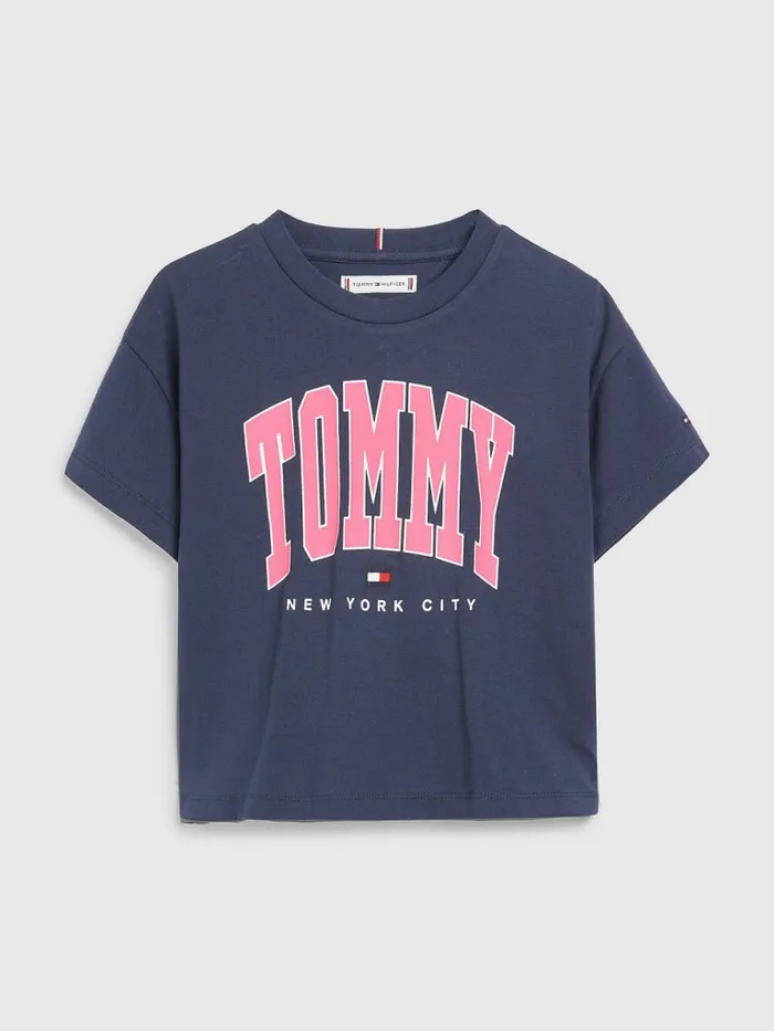 Tommy Hilfiger Contrast Varsity Logo TShirt Twilight Navy Girls Tops and TShirts Cheap On Sale Tommy Hilfiger Contrast Varsity Logo TShirt Twilight Navy Girls Tops and TShirts Cheap On Sale
