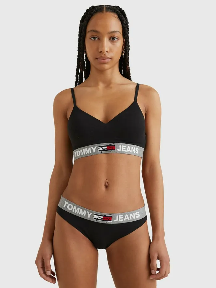 Tommy Hilfiger Contrast Waistband Briefs Black Womens Lingerie