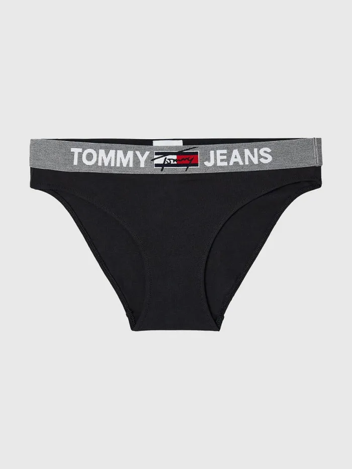 Tommy Hilfiger Contrast Waistband Briefs Black Womens Lingerie