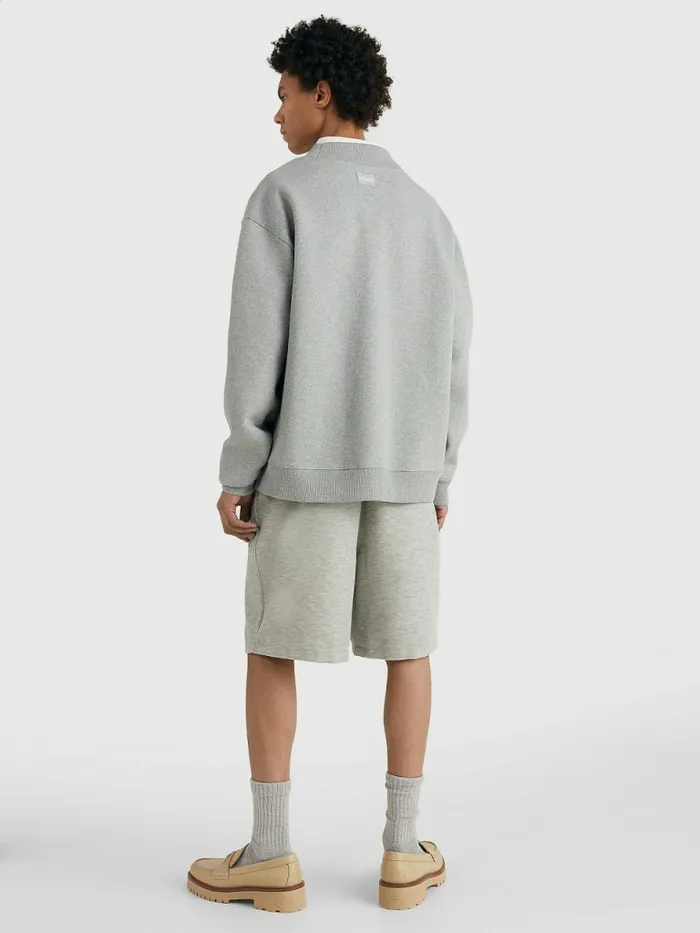 Tommy Hilfiger Crest Embroidery Prep Cardigan Mid Grey Heather Mens Sweatshirts and Hoodies Near Me
