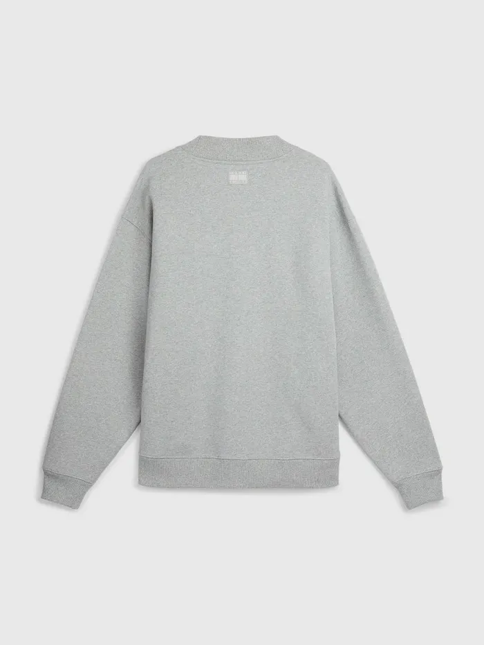 Tommy Hilfiger Crest Embroidery Prep Cardigan Mid Grey Heather Mens Sweatshirts and Hoodies Near Me