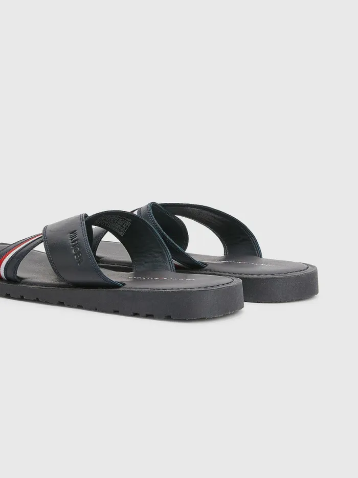 Tommy Hilfiger Crossover Strap Sandals Desert Sky Mens Formal Shoes and Brogues Gift 4 You