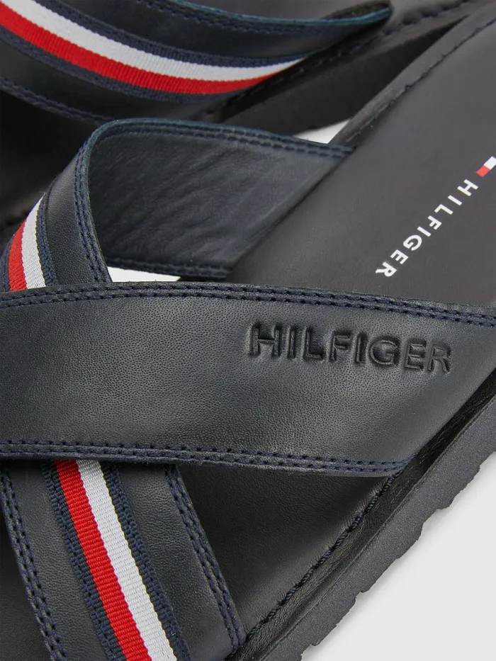 Tommy Hilfiger Crossover Strap Sandals Desert Sky Mens Formal Shoes and Brogues Gift 4 You