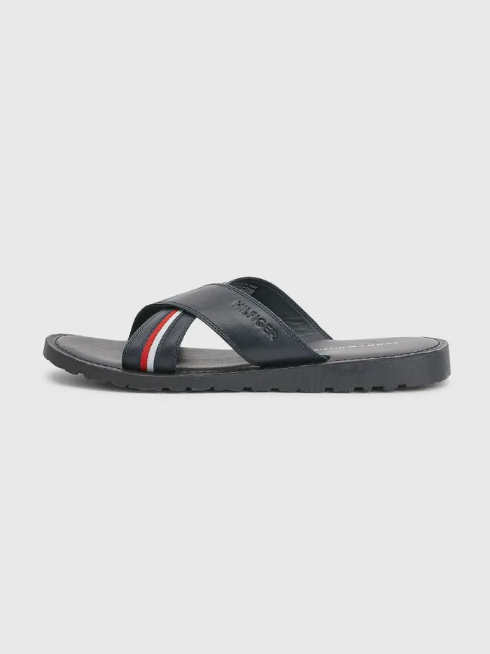 Tommy Hilfiger Crossover Strap Sandals Desert Sky Mens Formal Shoes and Brogues Gift 4 You
