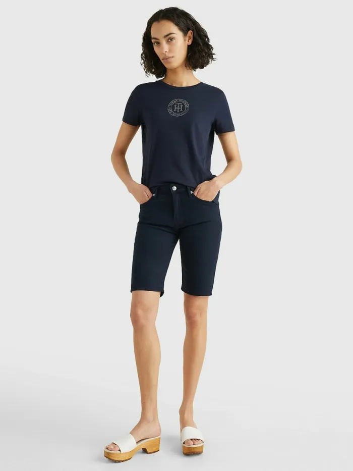 Tommy Hilfiger Crystal Monogram TShirt Desert Sky Womens TShirts Cheap On Sale