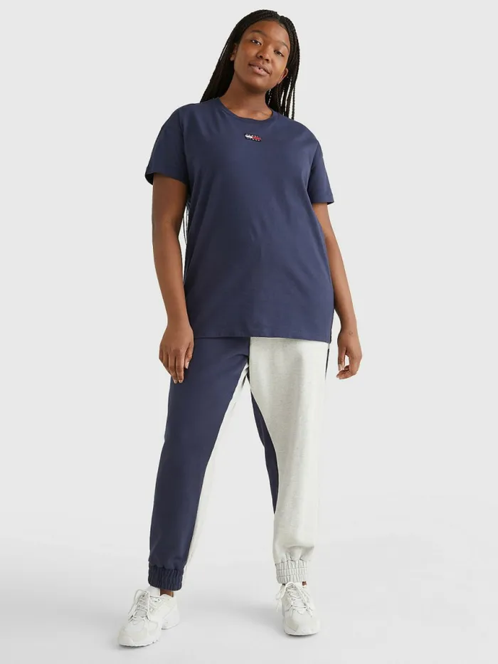 Tommy Hilfiger Curve Badge Oversized TShirt Twilight Navy Womens Curve Fashion
