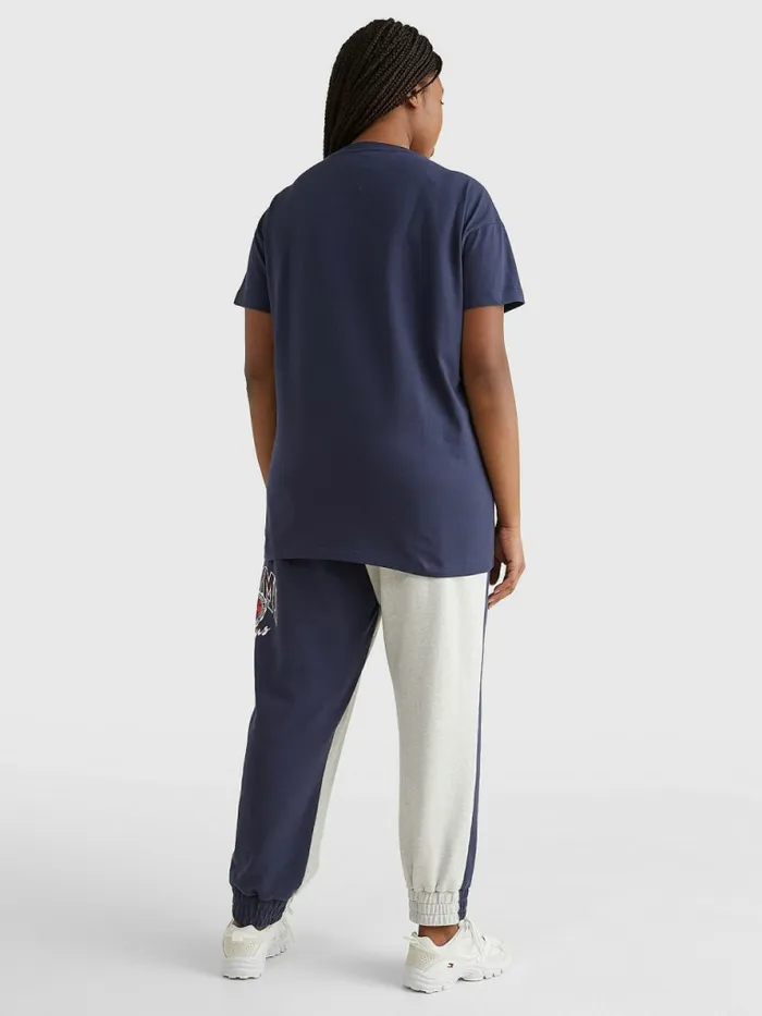 Tommy Hilfiger Curve Badge Oversized TShirt Twilight Navy Womens Curve Fashion