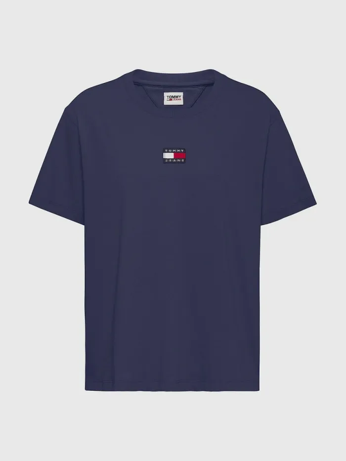 Tommy Hilfiger Curve Badge Oversized TShirt Twilight Navy Womens Curve Fashion