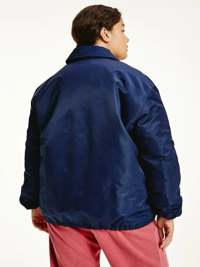 Tommy Hilfiger Curve College Recycled Nylon Jacket Twilight Navy Womens Coats and Jackets Sale