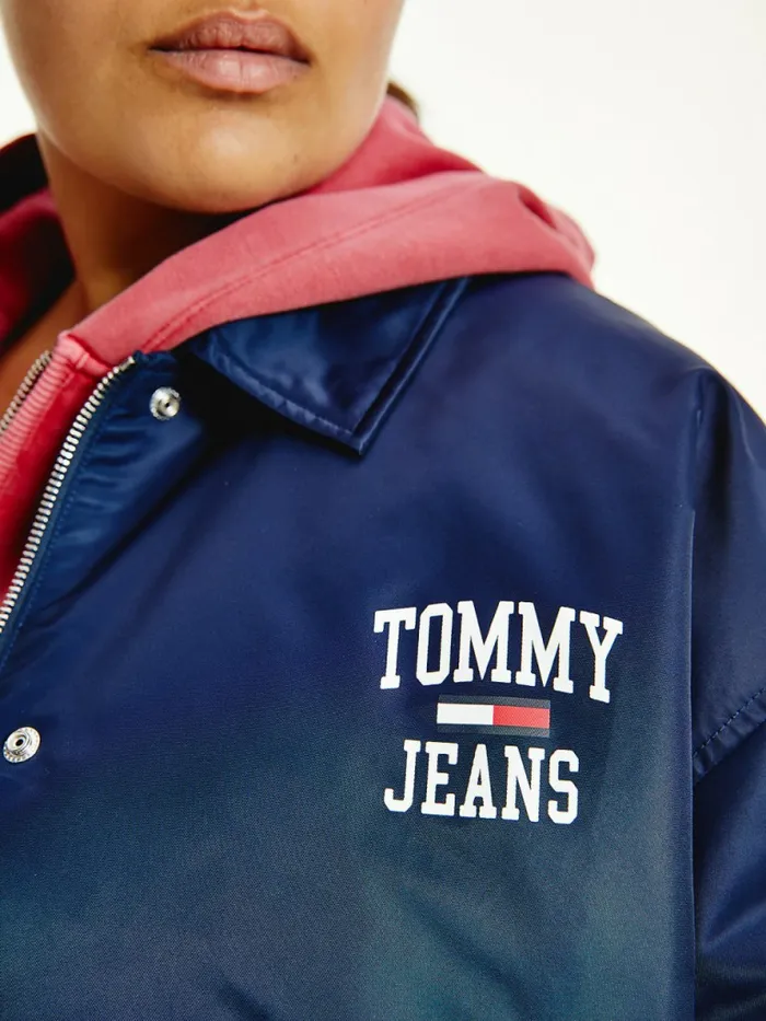Tommy Hilfiger Curve College Recycled Nylon Jacket Twilight Navy Womens Coats and Jackets Sale