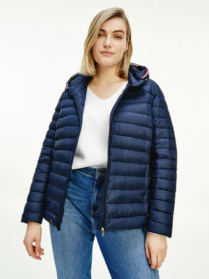 Tommy Hilfiger Curve Essential Removable Hood Down Jacket Desert Sky Womens Coats and Jackets Online Tommy Hilfiger Curve Essential Removable Hood Down Jacket Desert Sky Womens Coats and Jackets Online