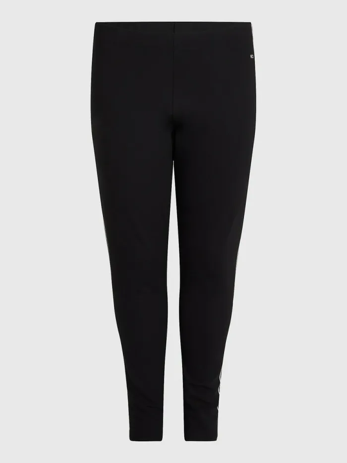 Tommy Hilfiger Curve Logo Tape Skinny Fit Leggings Black Womens Curve Fashion