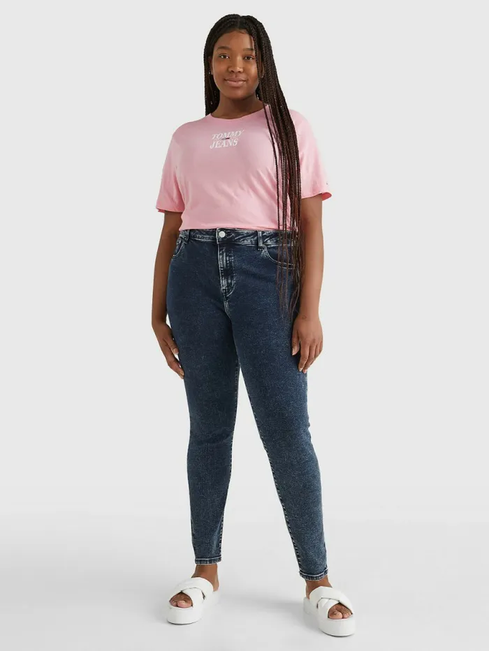 Tommy Hilfiger Curve Melany Ultra High Rise Super Skinny Jeans Denim Black Womens Curve Fashion Online