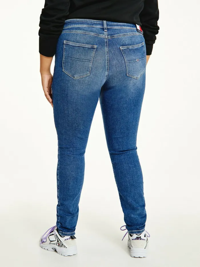 Tommy Hilfiger Curve Melany Ultra High Rise Super Skinny Jeans Denim Medium Womens Curve Fashion Cheap On Sale