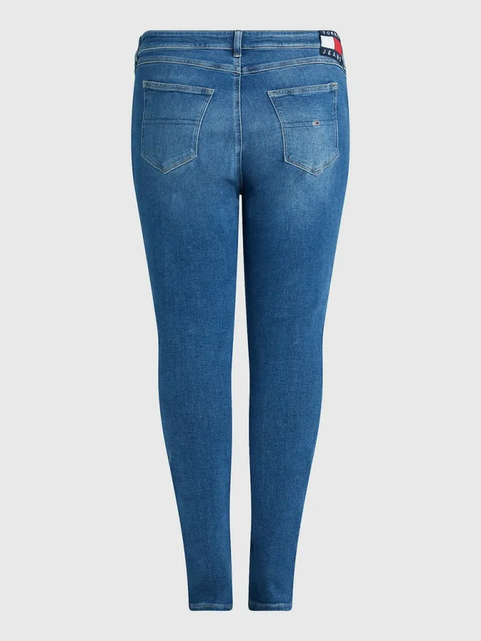 Tommy Hilfiger Curve Melany Ultra High Rise Super Skinny Jeans Denim Medium Womens Curve Fashion Cheap On Sale