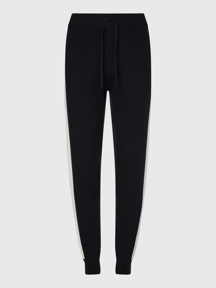 Tommy Hilfiger Curve Organic Cotton Stripe Joggers Desert Sky Womens Trousers