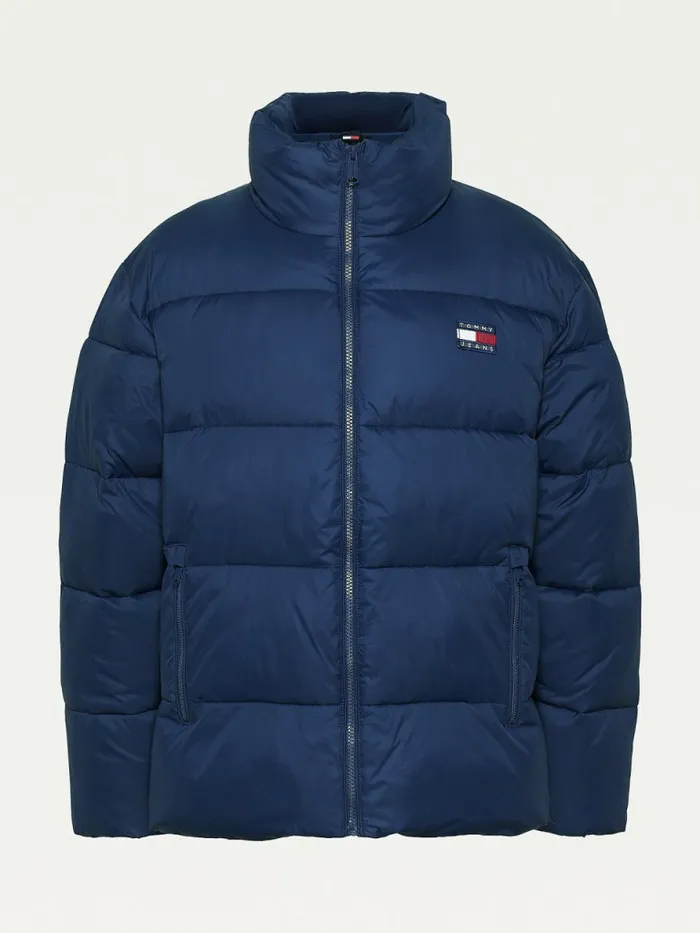 Tommy Hilfiger Curve Recycled Nylon Puffer Jacket Twilight Navy Womens Coats and Jackets On Sale