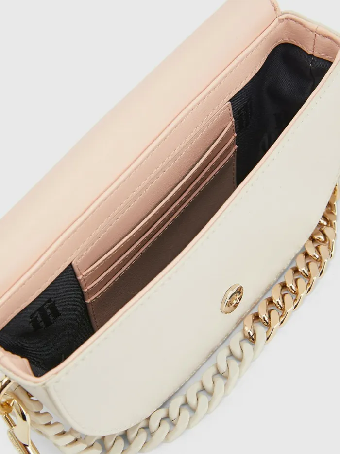 Tommy Hilfiger Curved Small Crossover Bag Feather White Womens Bags On Sale