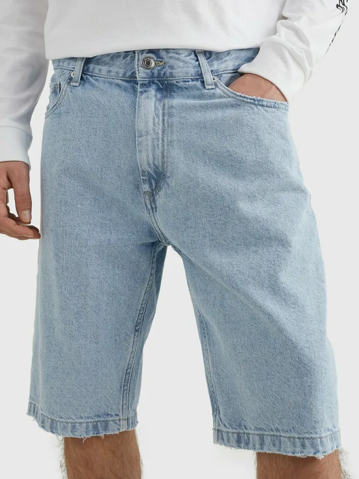 Tommy Hilfiger Dad Rigid Denim Shorts Denim Light Mens Shorts Sale