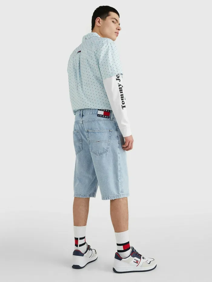 Tommy Hilfiger Dad Rigid Denim Shorts Denim Light Mens Shorts Sale
