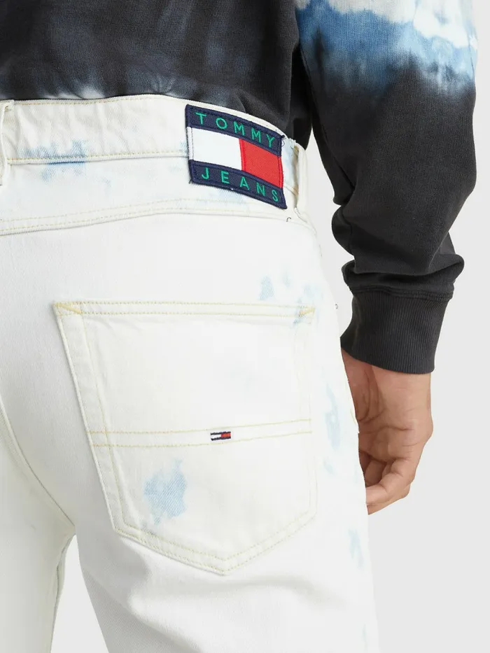 Tommy Hilfiger Dad TieDye Denim Shorts Denim Color Mens Shorts Popular