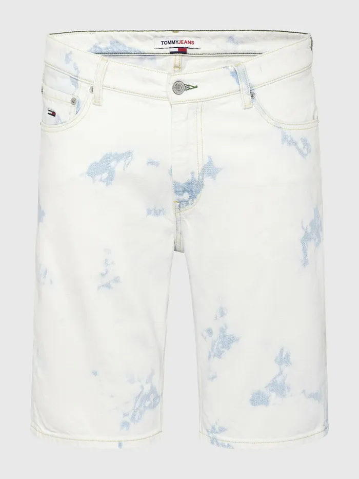 Tommy Hilfiger Dad TieDye Denim Shorts Denim Color Mens Shorts Popular