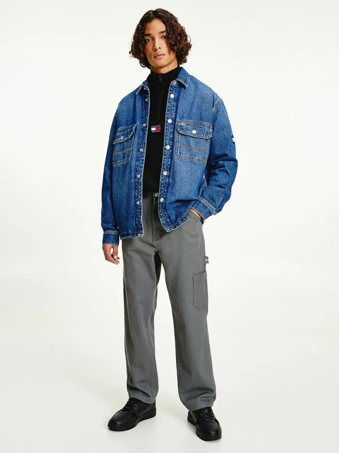Tommy Hilfiger Denim Worker Shacket Denim Medium Mens Coats and Jackets Fashion Tommy Hilfiger Denim Worker Shacket Denim Medium Mens Coats and Jackets Fashion