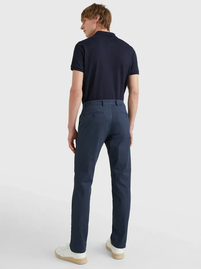 Tommy Hilfiger Denton Printed Straight Fit Trousers Desert Sky Mens Trousers