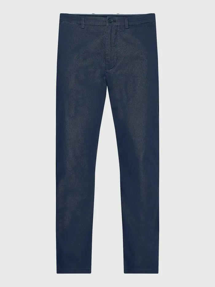 Tommy Hilfiger Denton Printed Straight Fit Trousers Desert Sky Mens Trousers