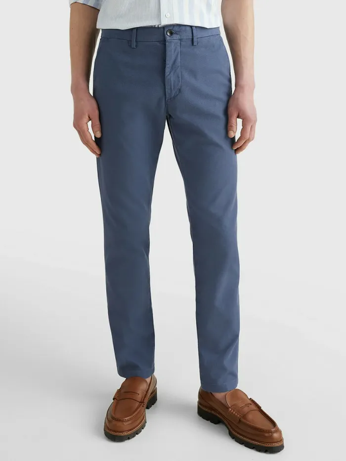 Tommy Hilfiger Denton Straight Th Flex Chinos Faded Indigo Mens Trousers
