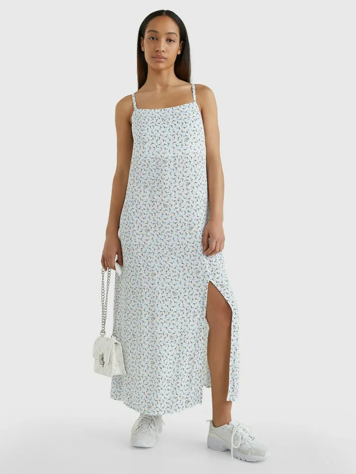 Tommy Hilfiger Ditsy Print Side Slit Midi Dress Island Floral Crush Print Womens Dresses and Jumpsuits Gift 4 You Tommy Hilfiger Ditsy Print Side Slit Midi Dress Island Floral Crush Print Womens Dresses and Jumpsuits Gift 4 You